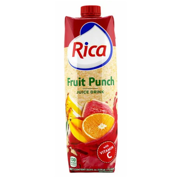 Rica Bebida de Jugo Fruit Punch 33.8 onza(s) líquida(s)