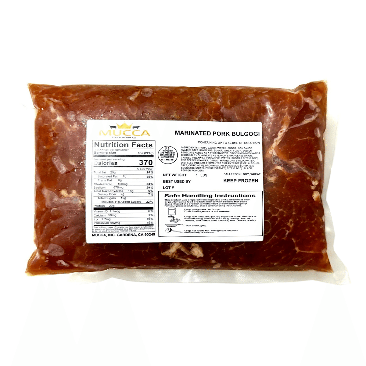 Porco Bulgogi Marinado, Não Picante 1 libra(s)