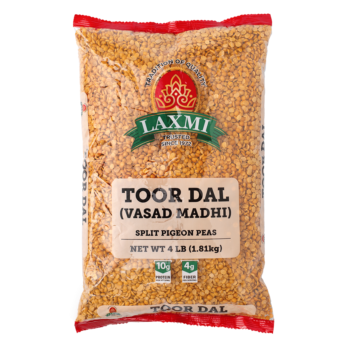 Laxmi Toor Dal, Split Pigeon Peas 4 lb*10 pack