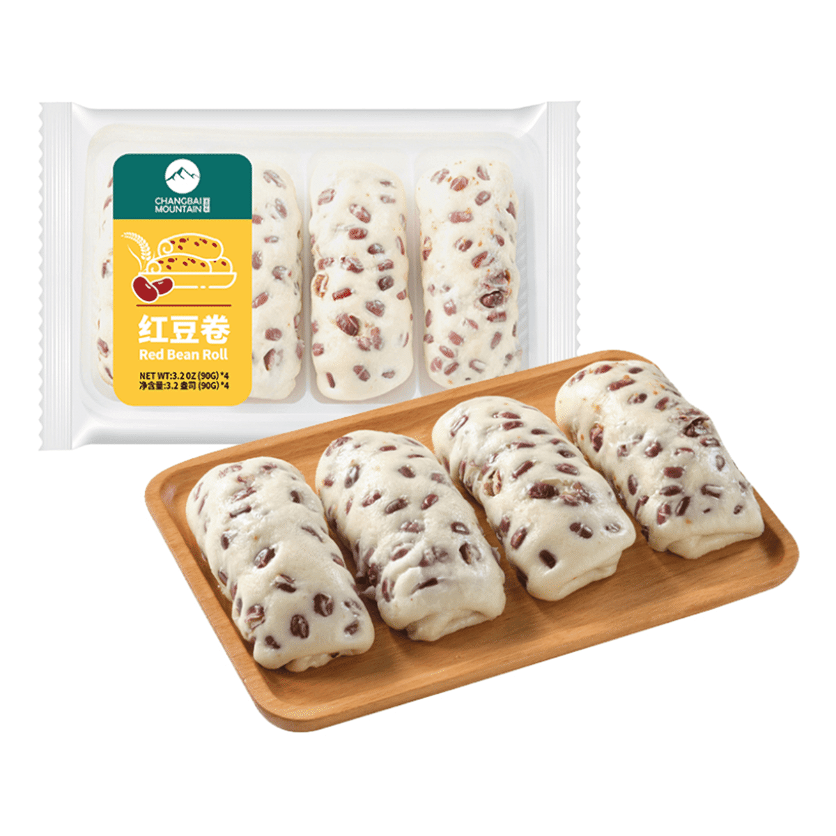 Changbai Mountain Red Bean Roll, Frozen 360 g