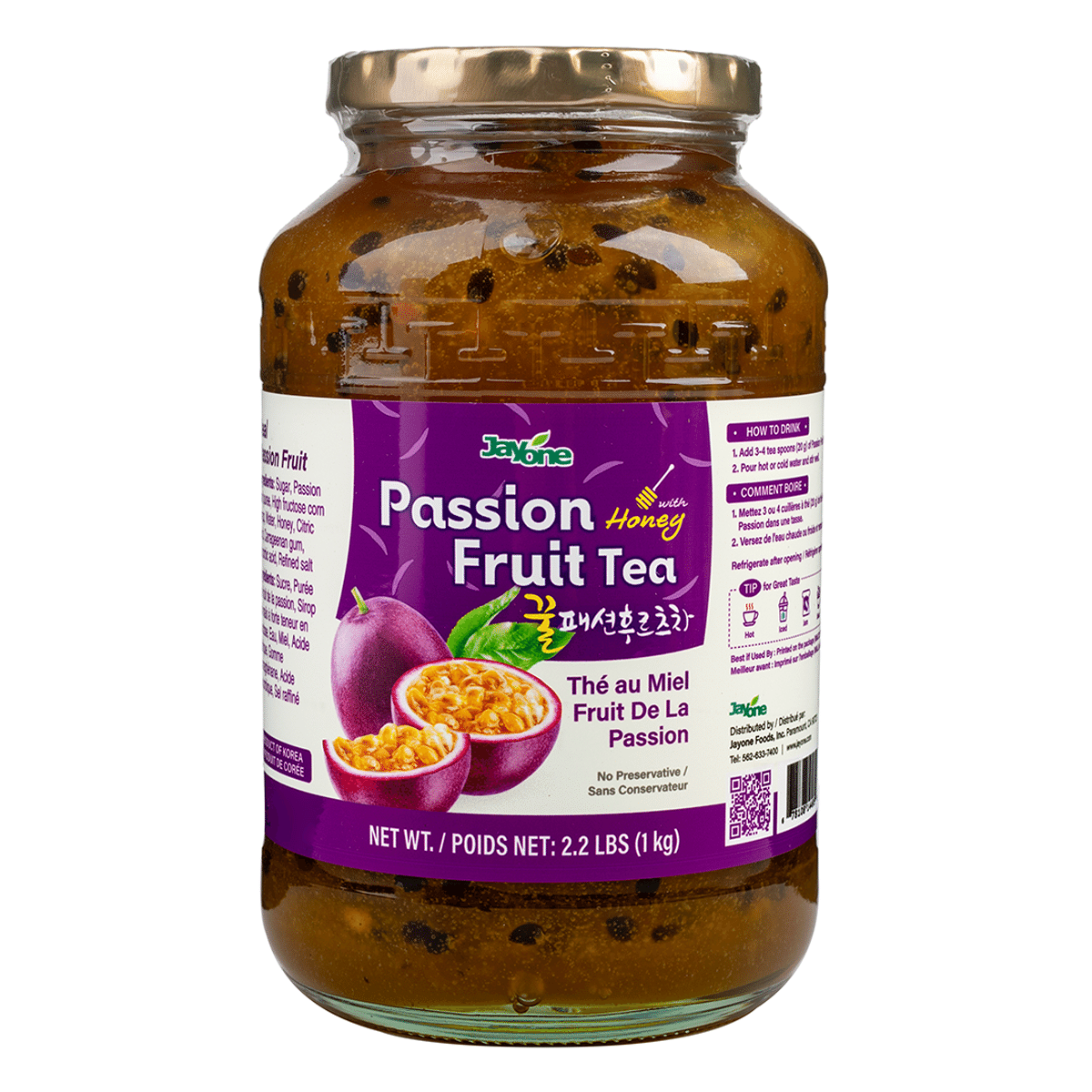 Jayone Honey Passion Fruit Tea Marmalade 2.2 lb