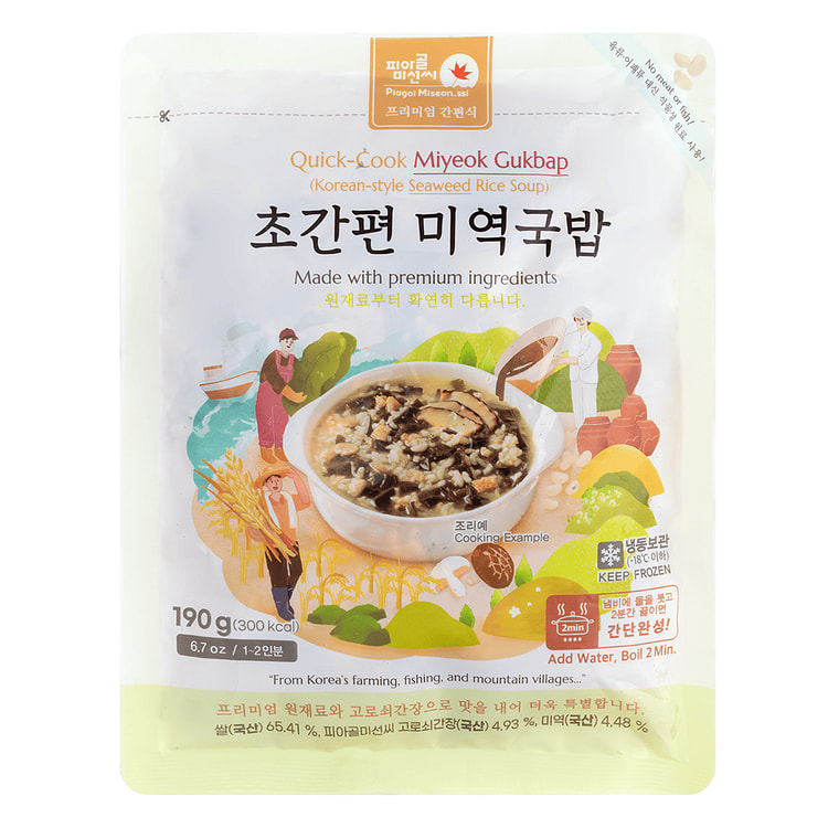 JEOLLANAM-DO FROZEN SEAWEED SOUP W/RICE 190 克