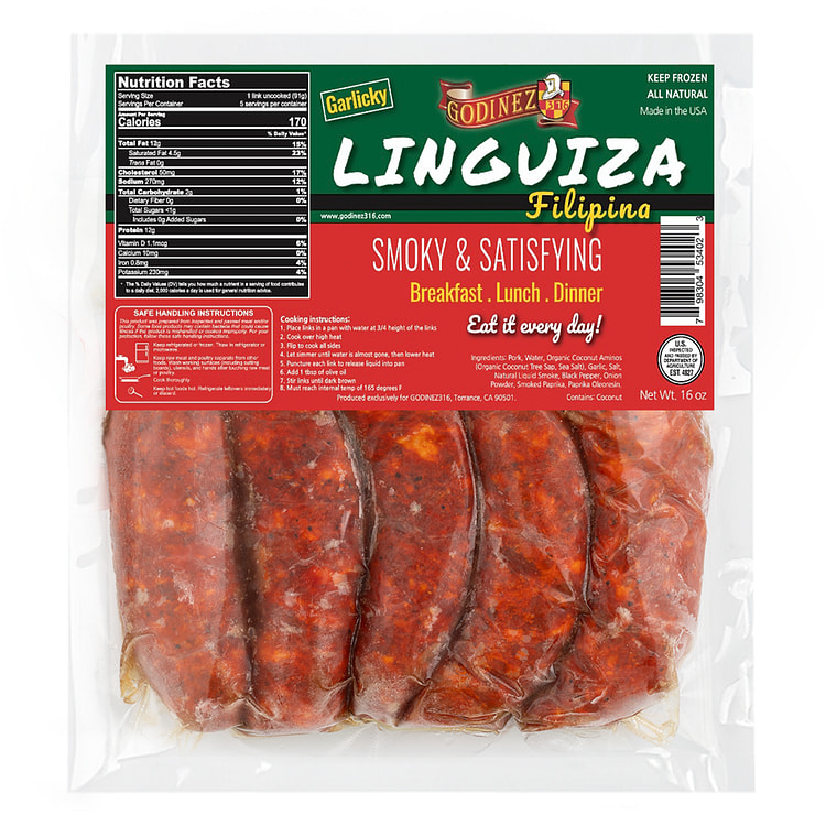 Godinez316 Linguiza Filipina Longanisa 16 oz
