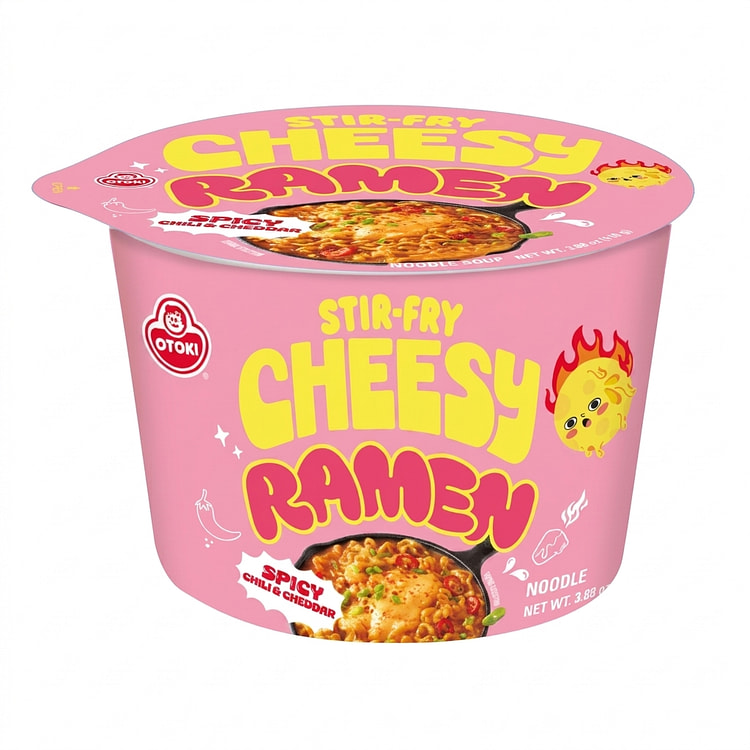 OTOKI Cheesy Stir-Fry Ramen Bowl – Spicy Chili 110 g