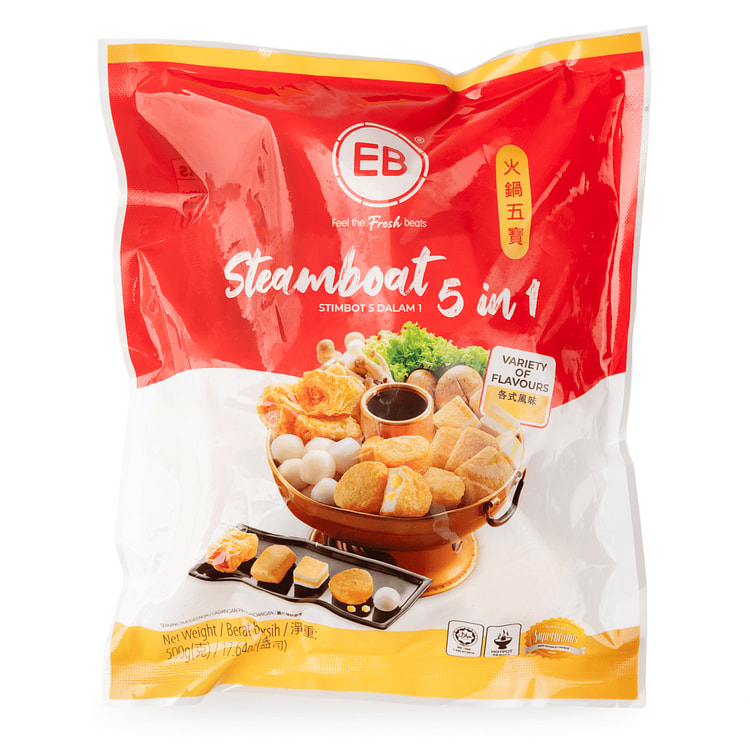 EB Steamboat Assorted Fishballs 5 in 1 500 g