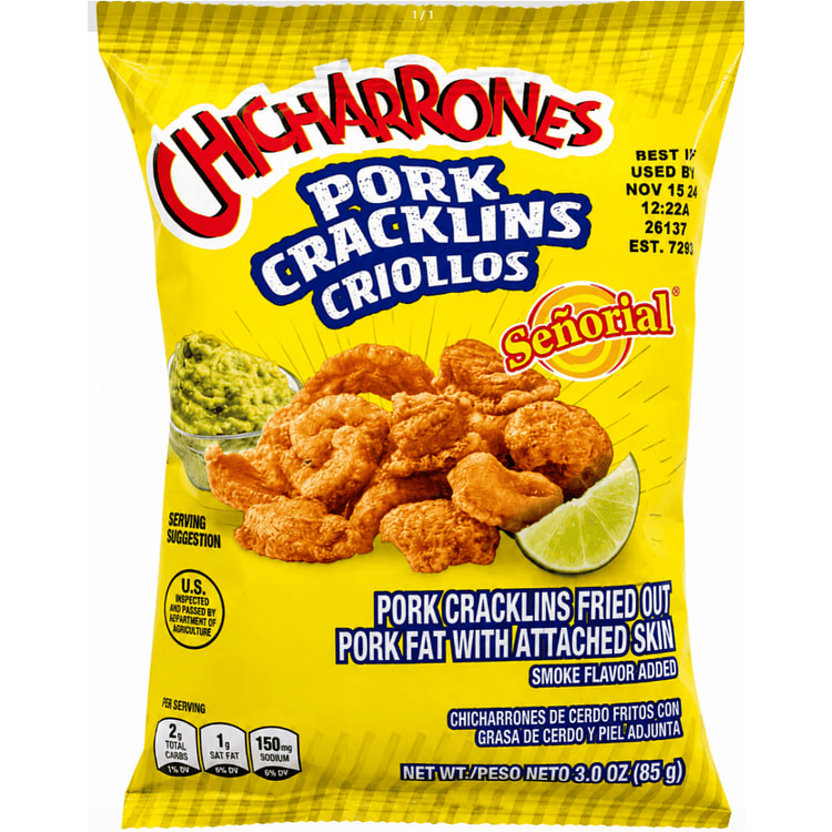 Senorial Pork Cracklins 3 oz