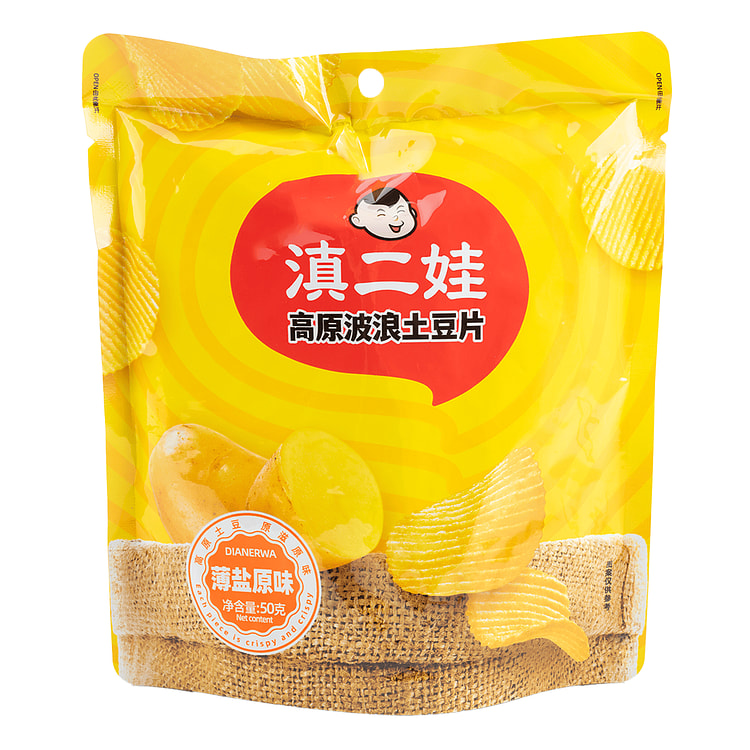 Highland Wavy Potato Chips (Low-Salt Original Flavor) 50 g