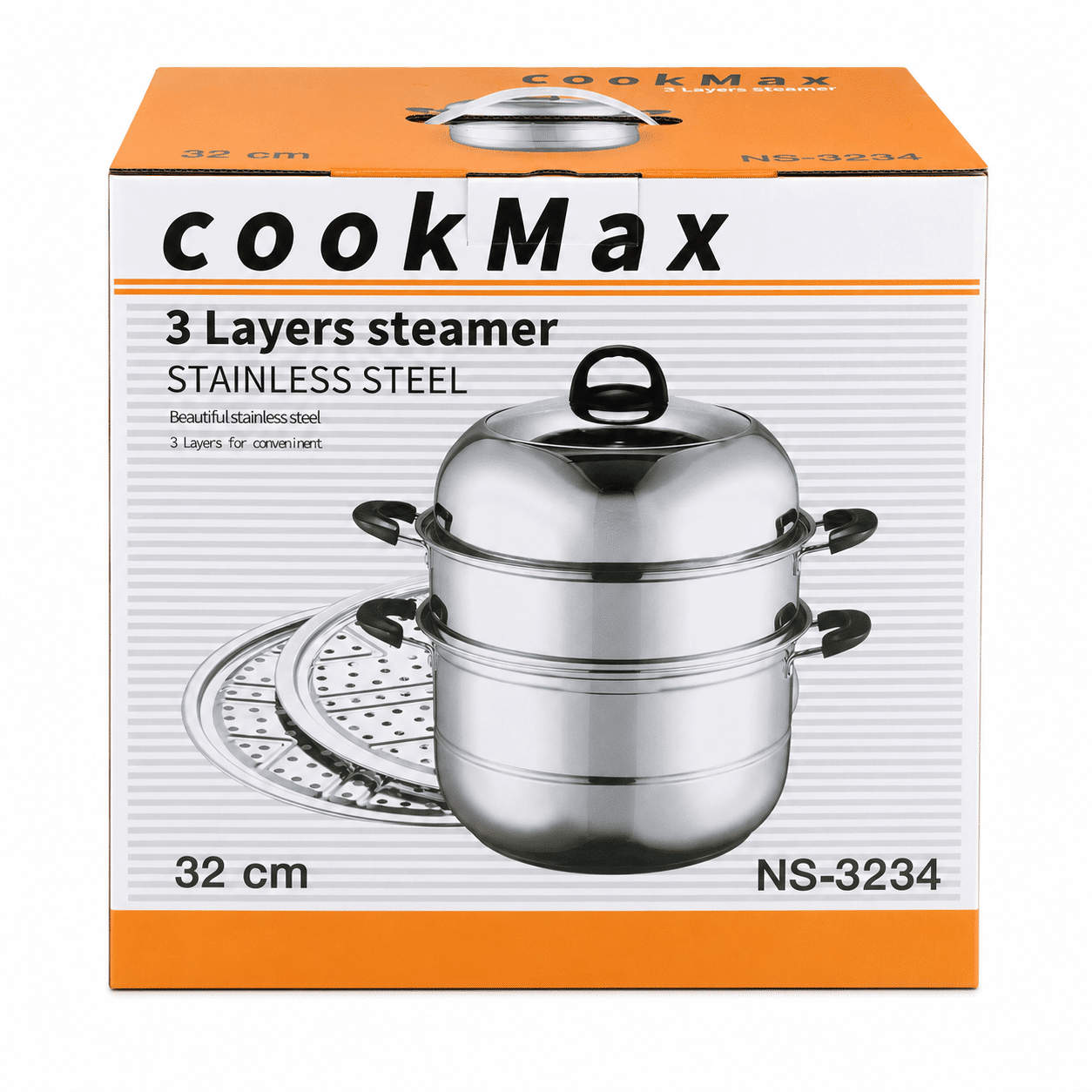 CookMax Stainless Steel Steamer 32cm 1 count