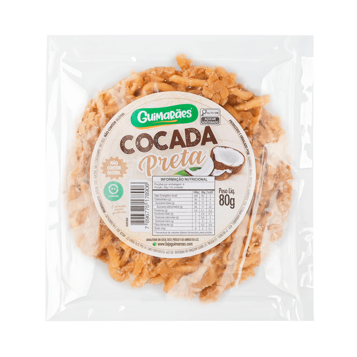 Guimarães Black Coconut Candy Round 80 g