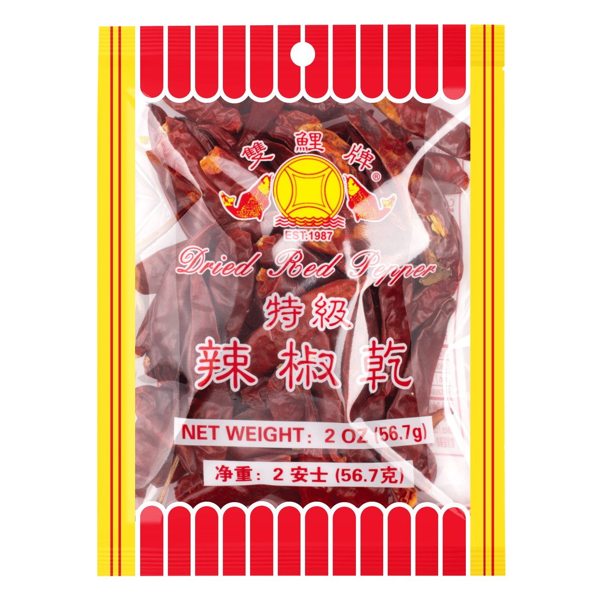 双鲤牌 特级辣椒干 2 盎司*100 包