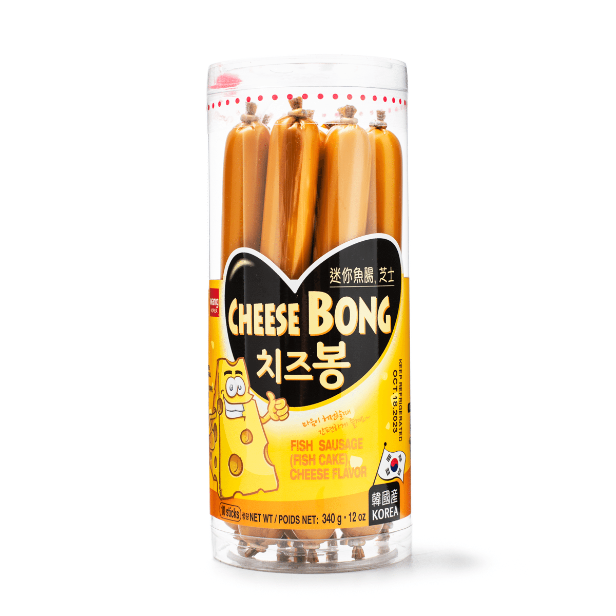 Salchichas de Pastel de Pescado Sabor Queso Wang Corea 10 unidades 320 gramo(s)