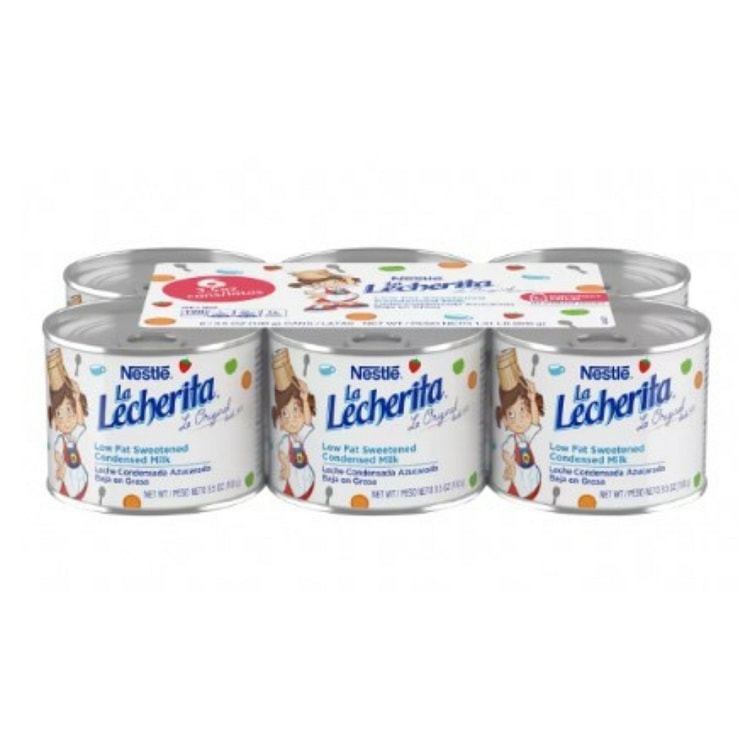 Nestle La Lecherita Lowfat Sweetened Condensed Milk 6 count