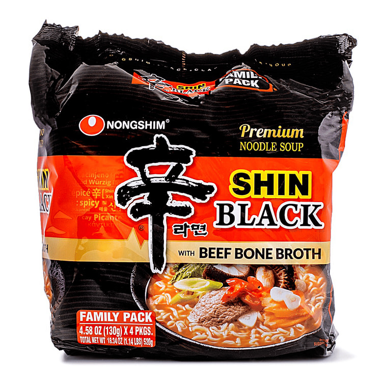 Sopa de Macarrão Ramen Shin Black 130g*4 Nongshim