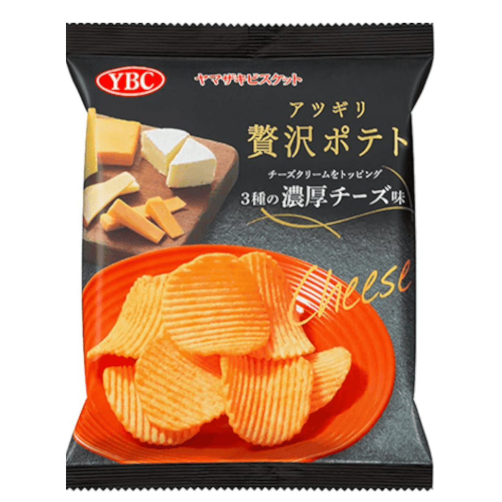アツギリ贅沢ポテト 3種の濃厚チーズ味 ポテトチップス 55 グラム - Weee!