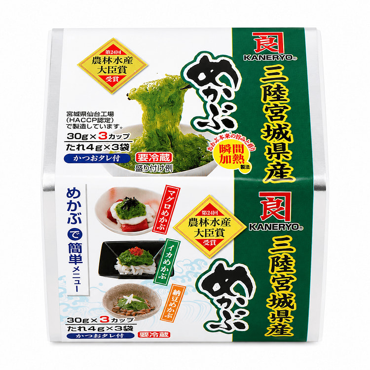 Kaneryo Seaweed Sanriku Miyagi Prefecture Mekabu with Bonito Sauce 35g x 3 