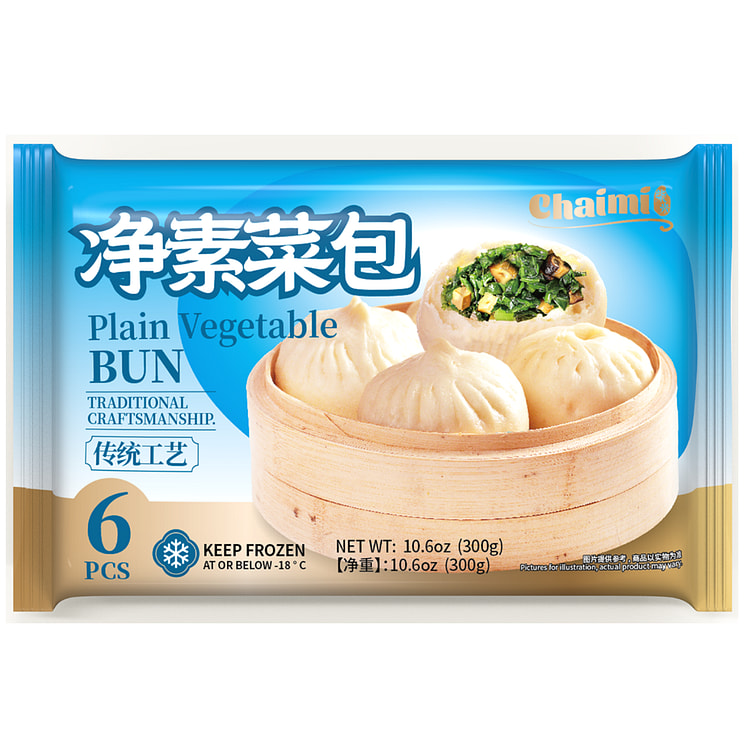 柴米 净素菜包 6个/包 (国内KFC早餐同款) 300 克