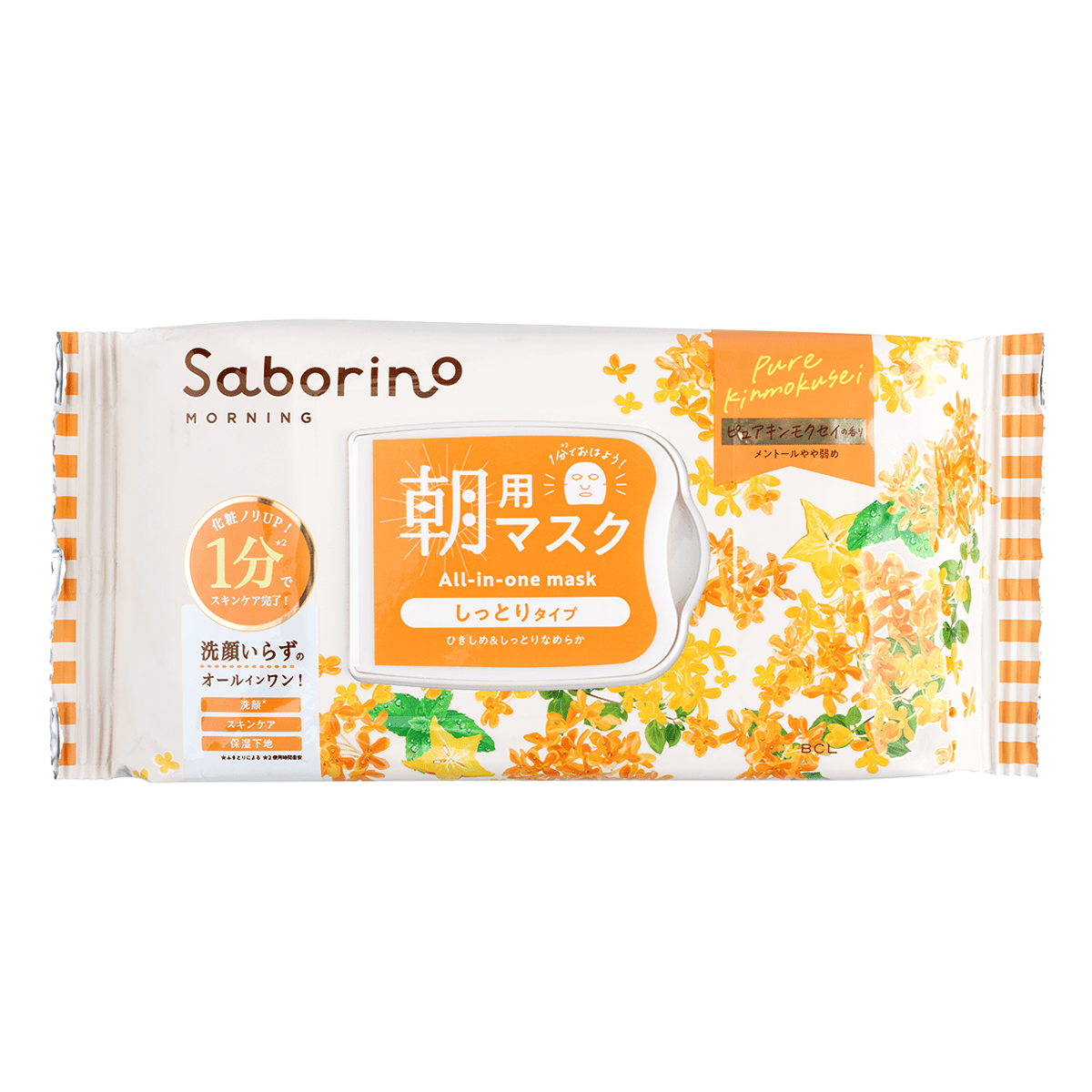 BCL Saborino Good Morning Mask Refreshing Osmanthus 30 sheets 1 each