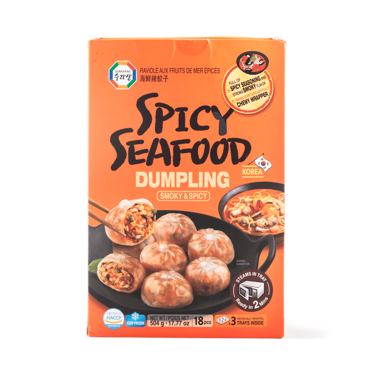 Dumplings de Frutos do Mar Picantes Surasang 5.92 oz