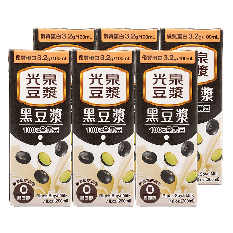 Kuang Chuan Black Soya Milk 7oz 200 ml*6 pack