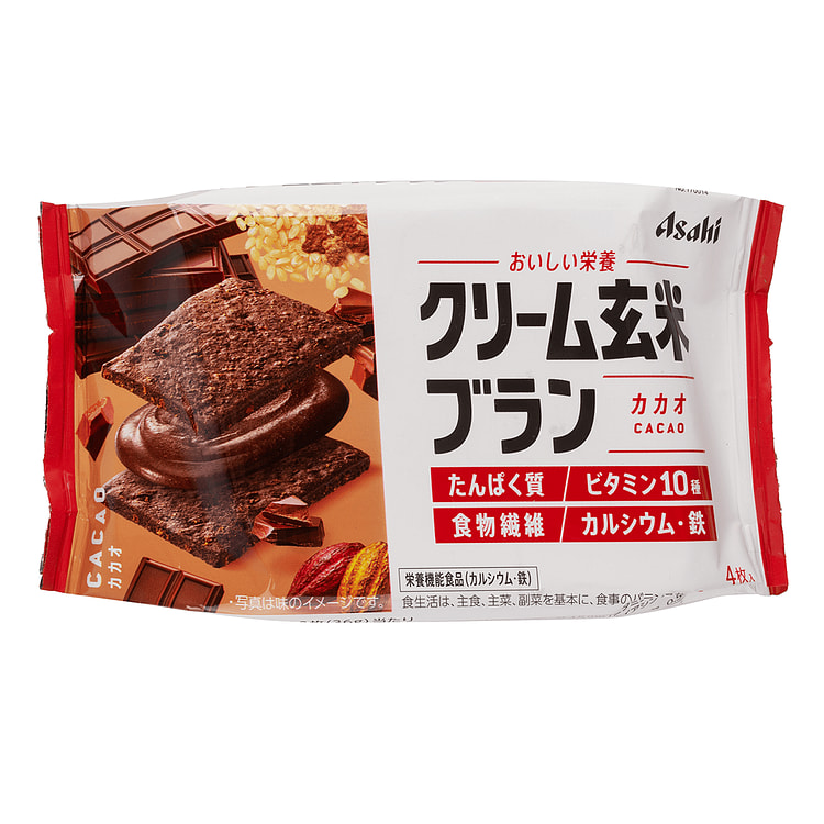 Asahi 朝日玄米夹心低卡饼干 可可味 72 克 (min 2)