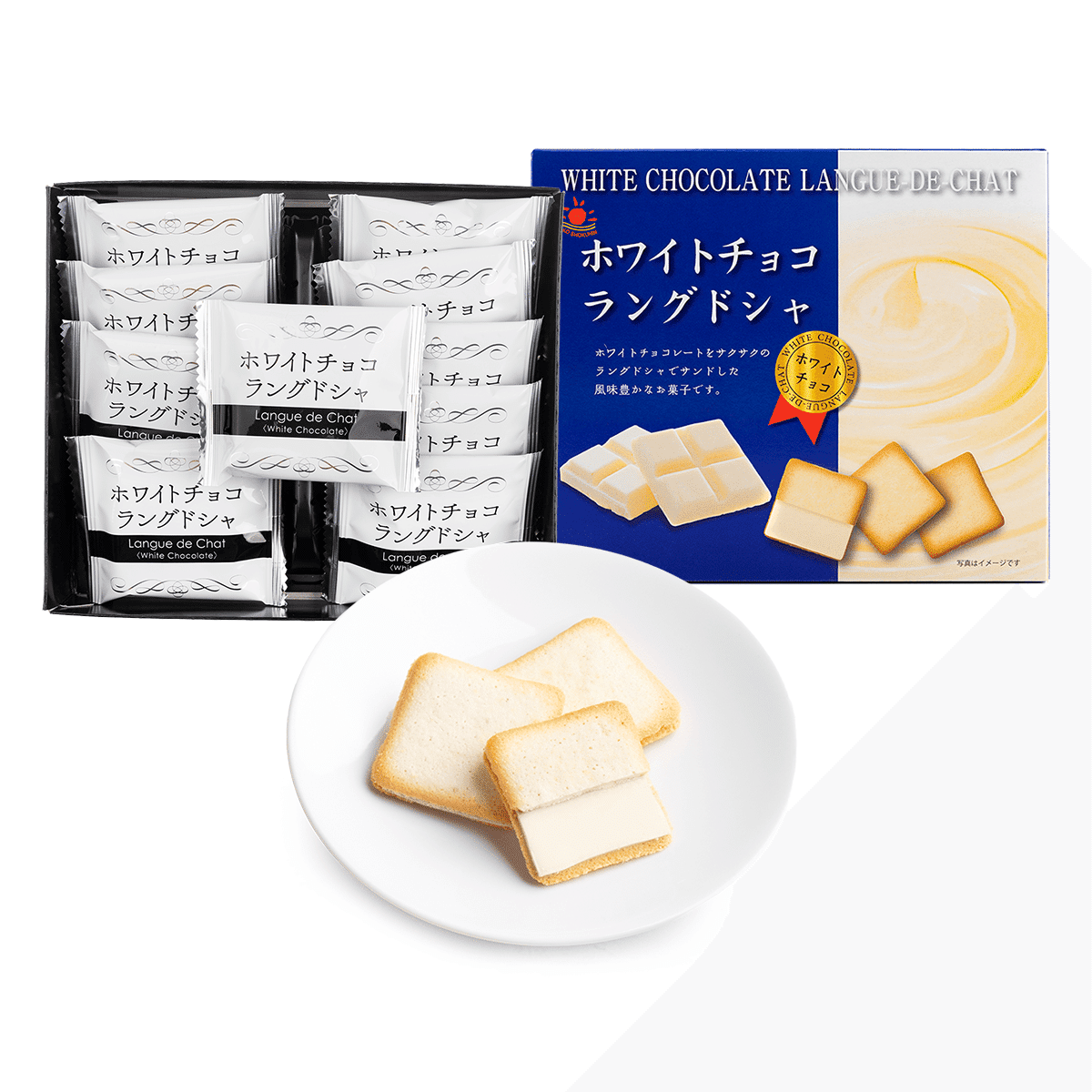 ホワイトチョコ ラングドシャ 10個入り クッキー 日本産 ギフト 3.16 オンス