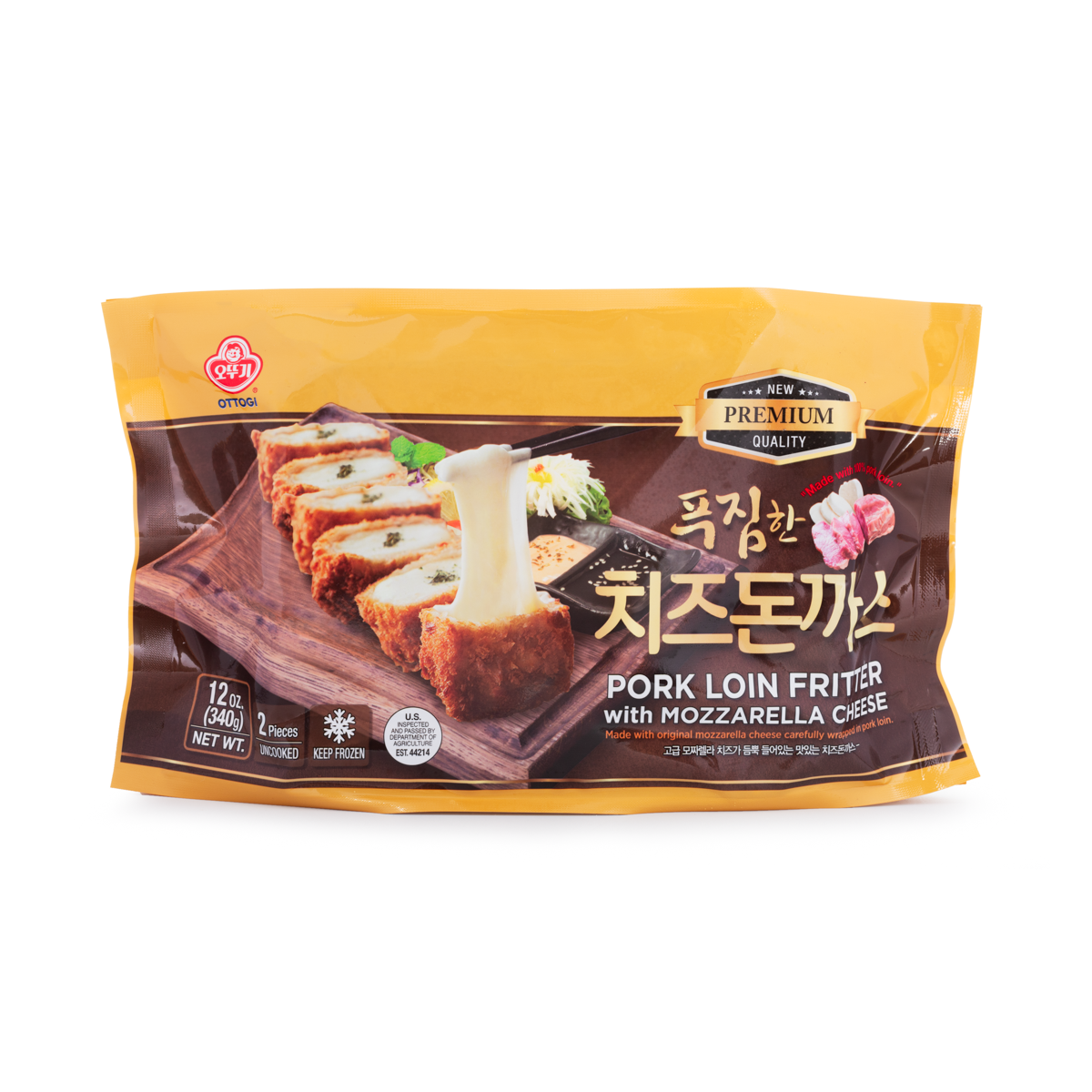 Otoki พรีเมียมหมูสันนอกชุบแป้งทอดไส้มอสซาเรลล่าชีส แช่แข็ง 12 oz