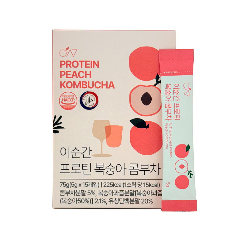 PROTEIN PEACH KOMBUCHA (ZERO SUGAR) 5 g*15 counts