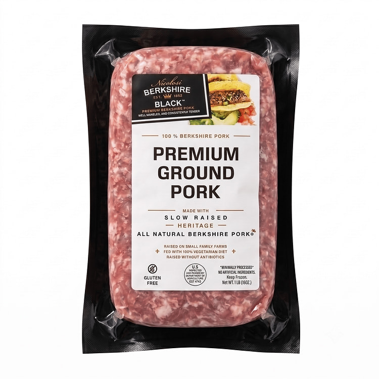 Premium Berkshire Ground Pork, Frozen 1 lb