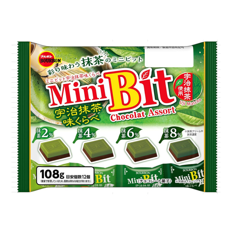 Bourbon Mini Bit Matcha Chocolat Assort 3.8 盎司