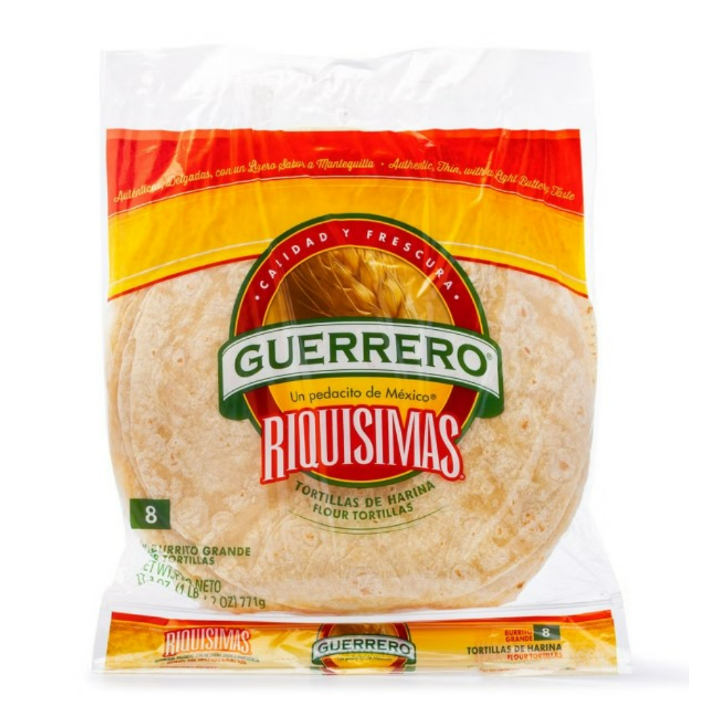 Guerrero 12" Flour Burrito Tortillas Riquisimas 8 count