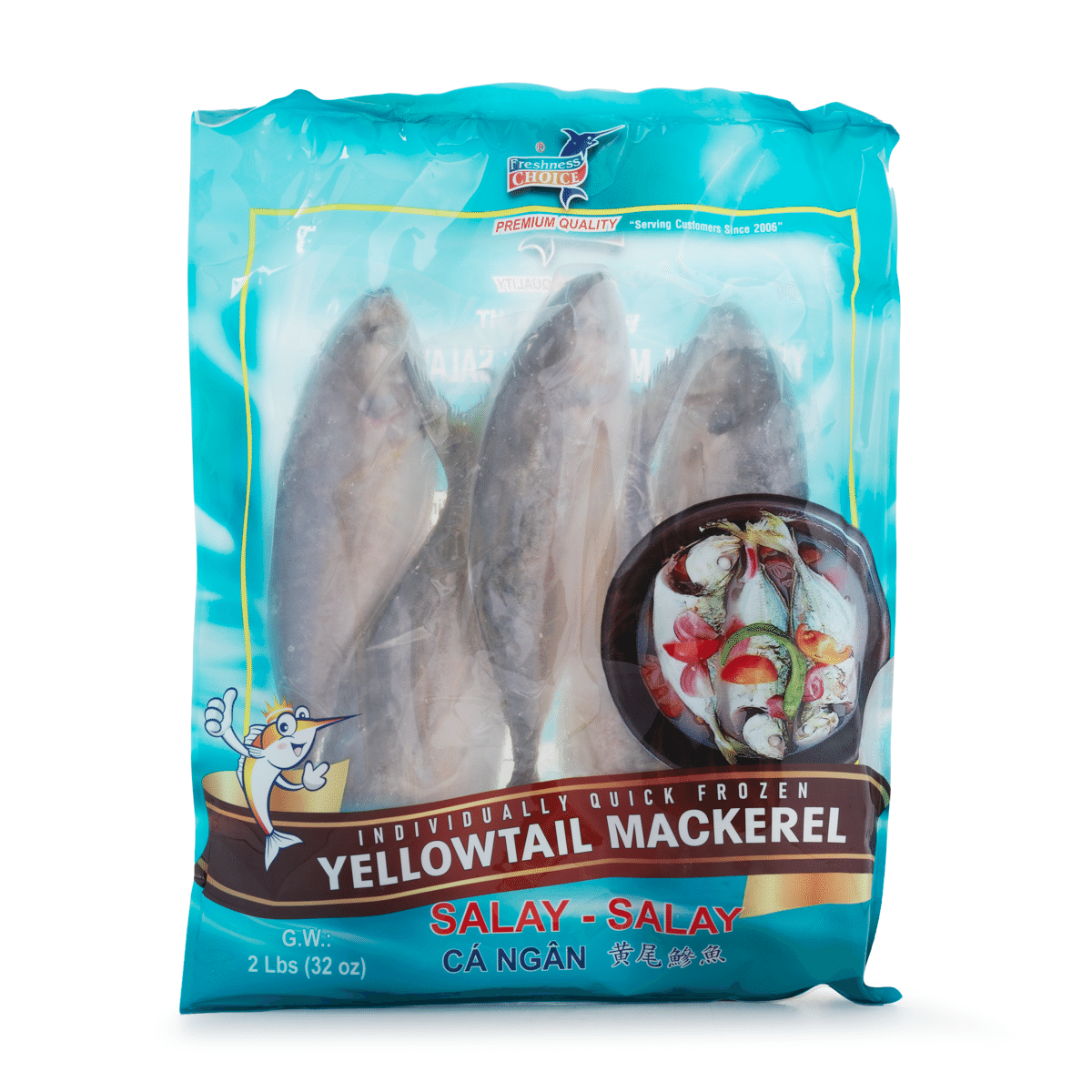 Freshness Choice Yellow Tail Mackerel Frozen 2 lb