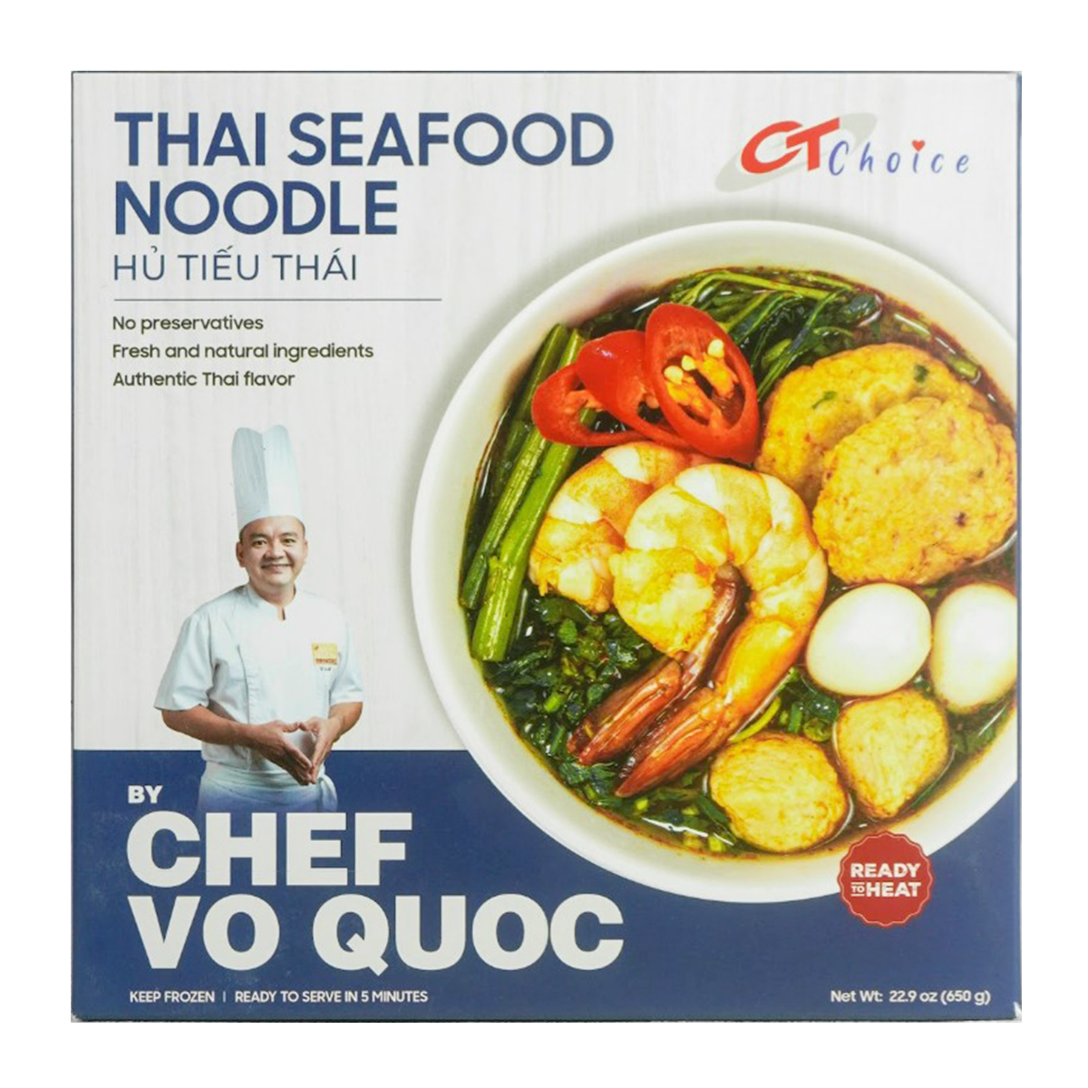 CT Choice Thai Seafood Noodle Soup, Frozen 22.9 oz