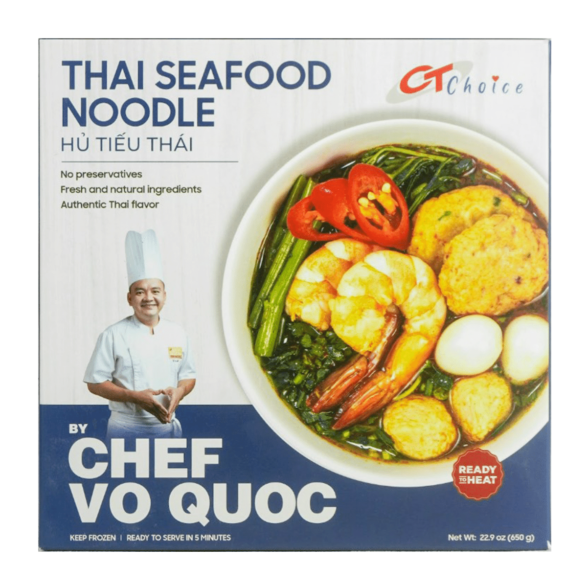 CT Choice Thai Seafood Noodle Soup, Frozen 22.9 oz