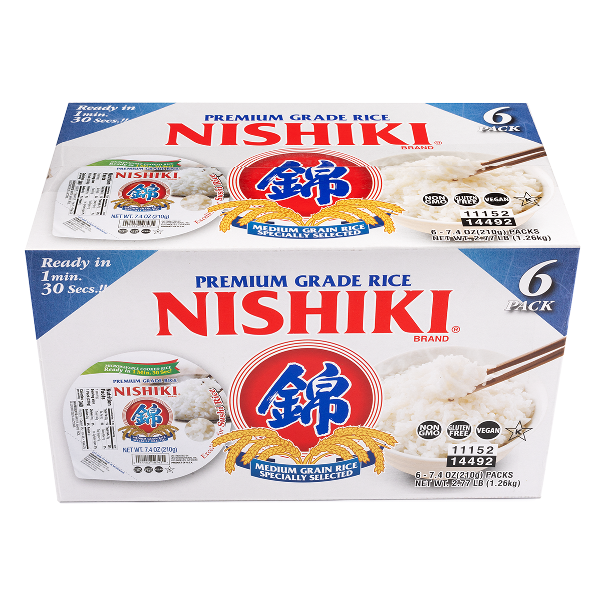 錦 レトルトごはん パックご飯 6個入り 7.4 オンス - Weee!