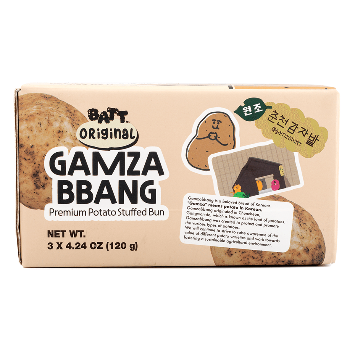 BATT Original Gamza Bbang - Potato Stuffed Bun 120 g*3 each