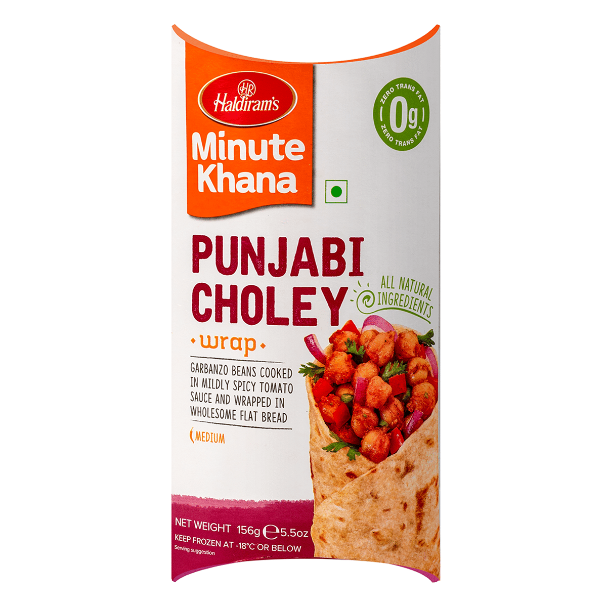 Haldiram Punjabi Choley Wrap, Frozen 156 g