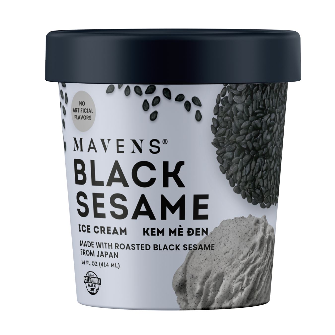 Mavens Black Sesame Ice Cream, Frozen 14 fl.oz