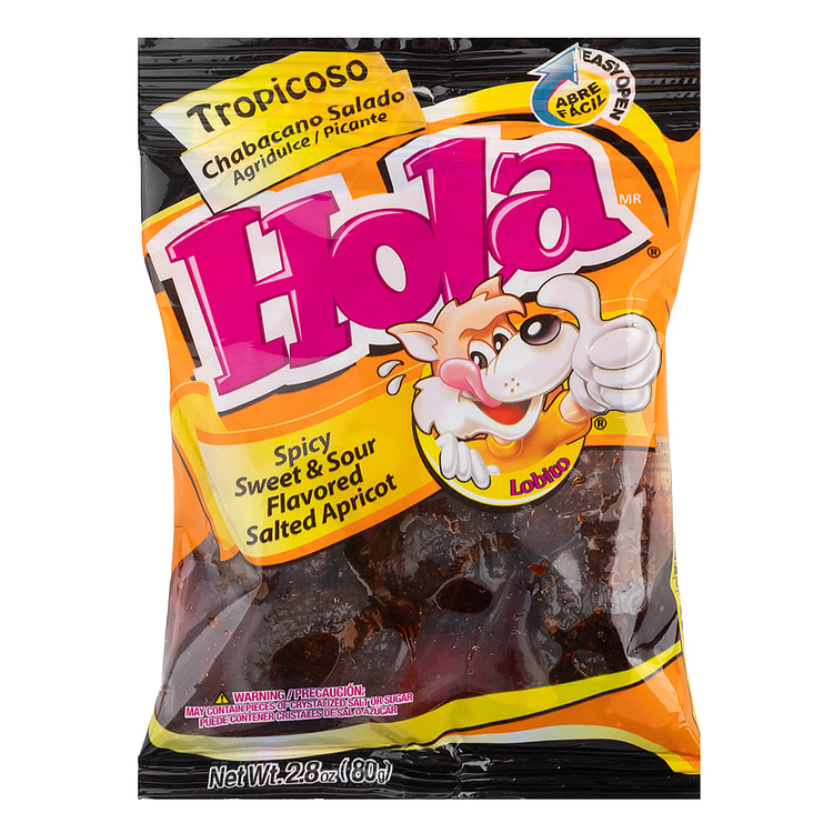 Hola Spicy Sweet & Sour Flavored Salted Apricot 2.8 oz (min 2)
