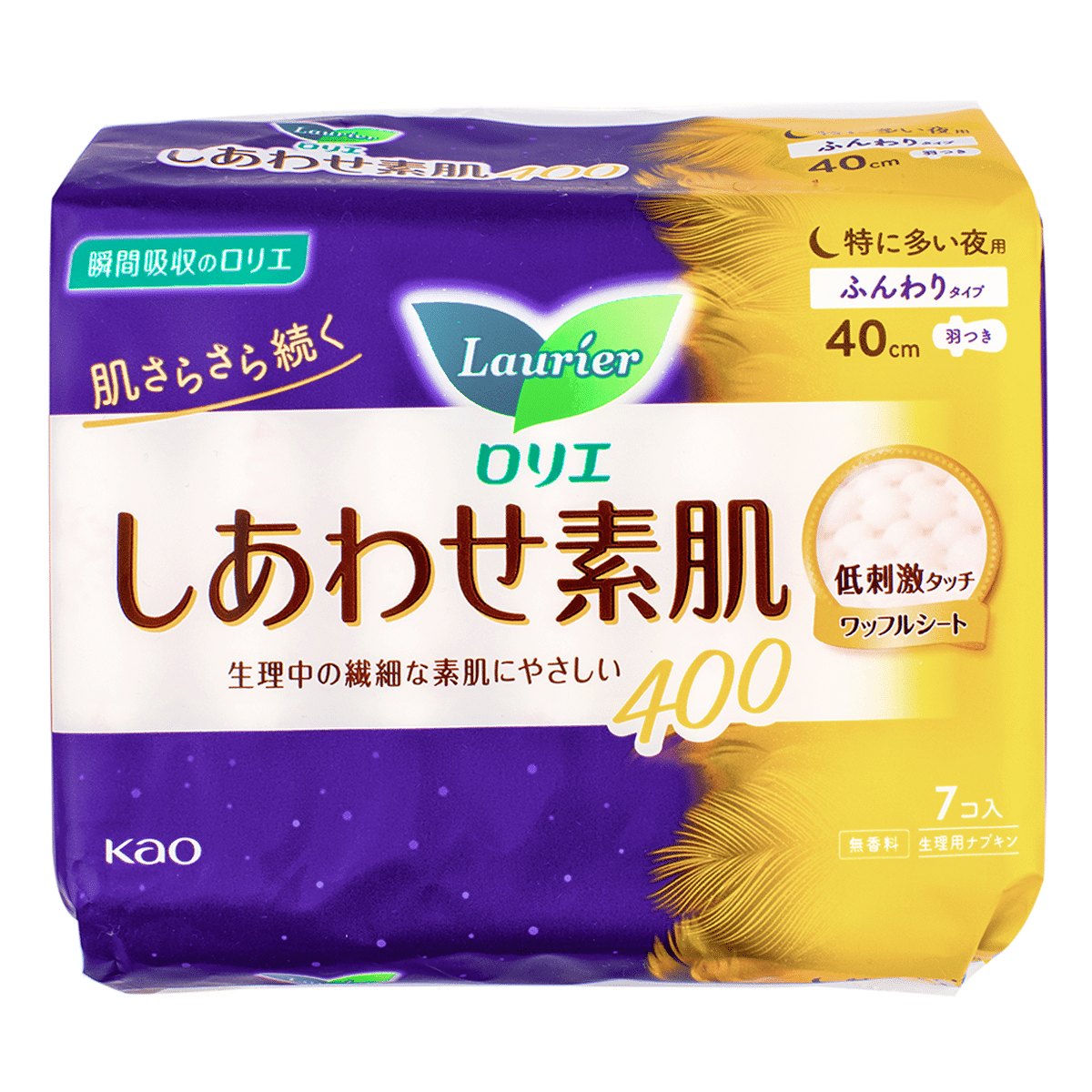 Kao Laurier Extra Length Sanitary Napkins with Wings 40cm 7ct 1 each*16 pack