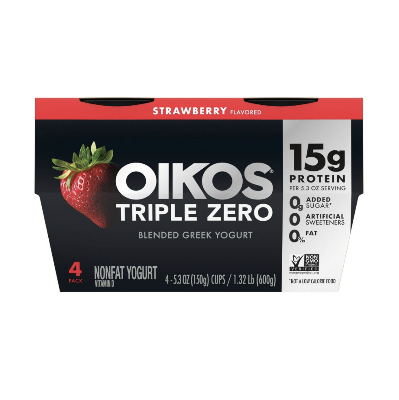Oikos 無添加ヨーグルト ストロベリー味 4パック入 - Weee!