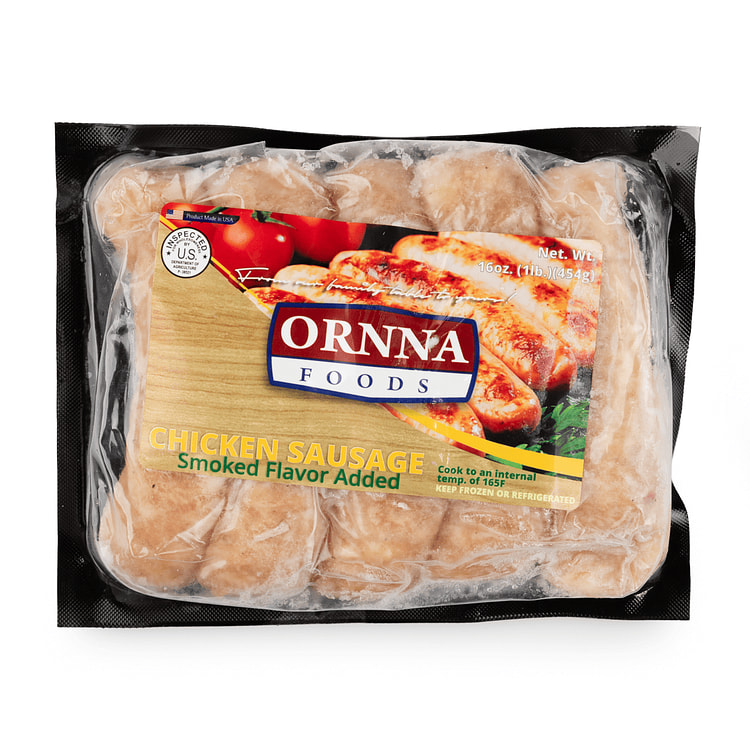 Linguiça de Frango Defumada Ornna 454 g