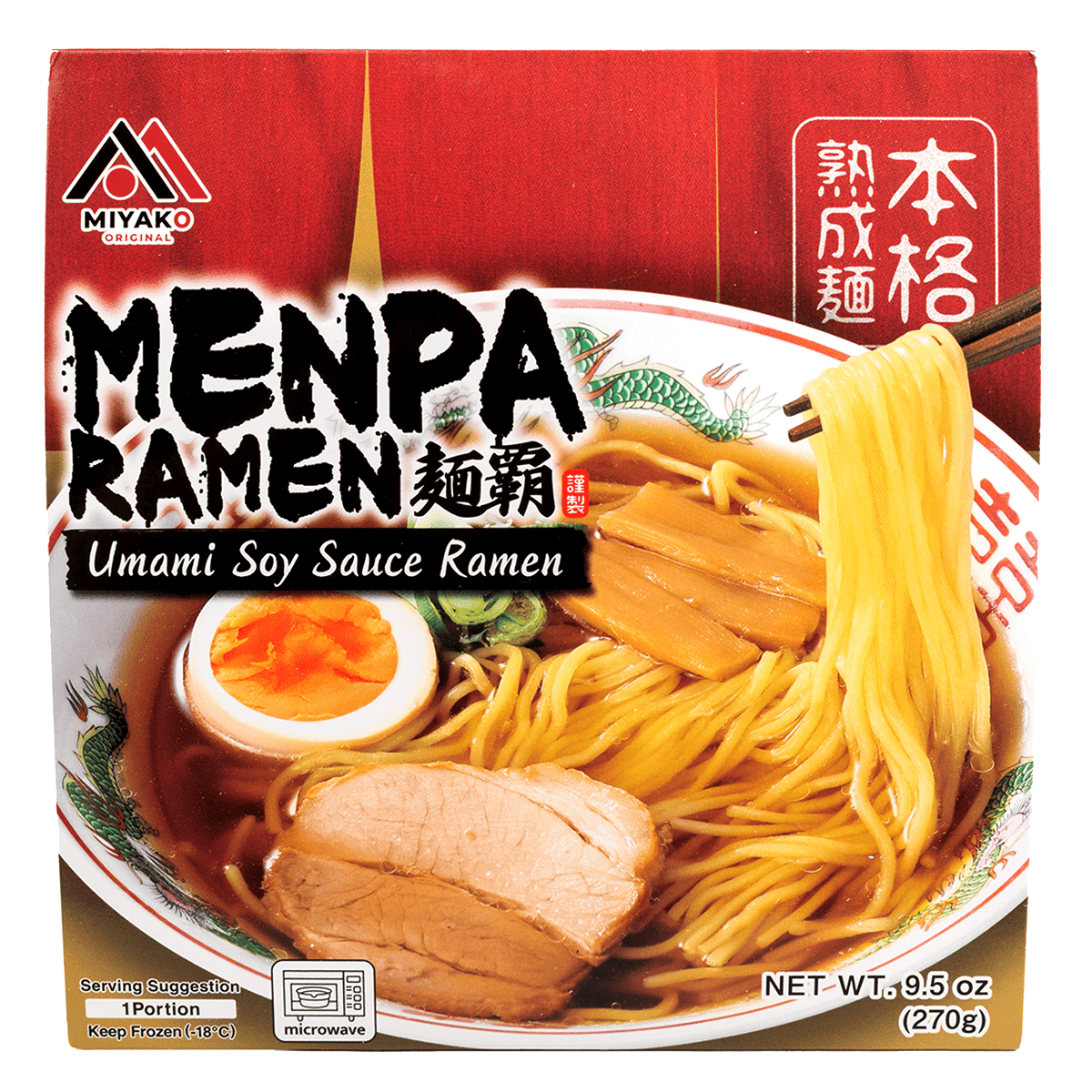 Miyako Menpa Soy Sauce Ramen Frozen 9.5 oz