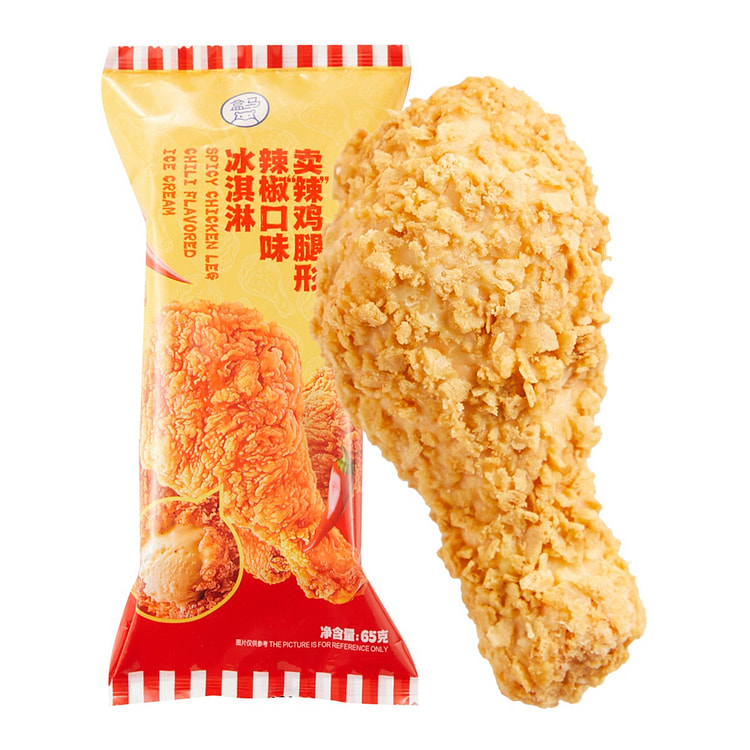 盒马 卖辣鸡腿形辣椒口味冰淇淋 65 克 (min 2)