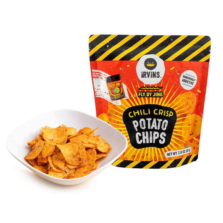 IRVINS FLY BY JING CHILI POTATO CHIPS 80 g