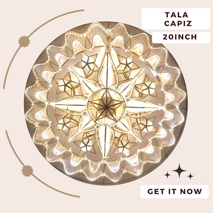 Christmas Parol Lantern 20" Tala Capiz 1 each