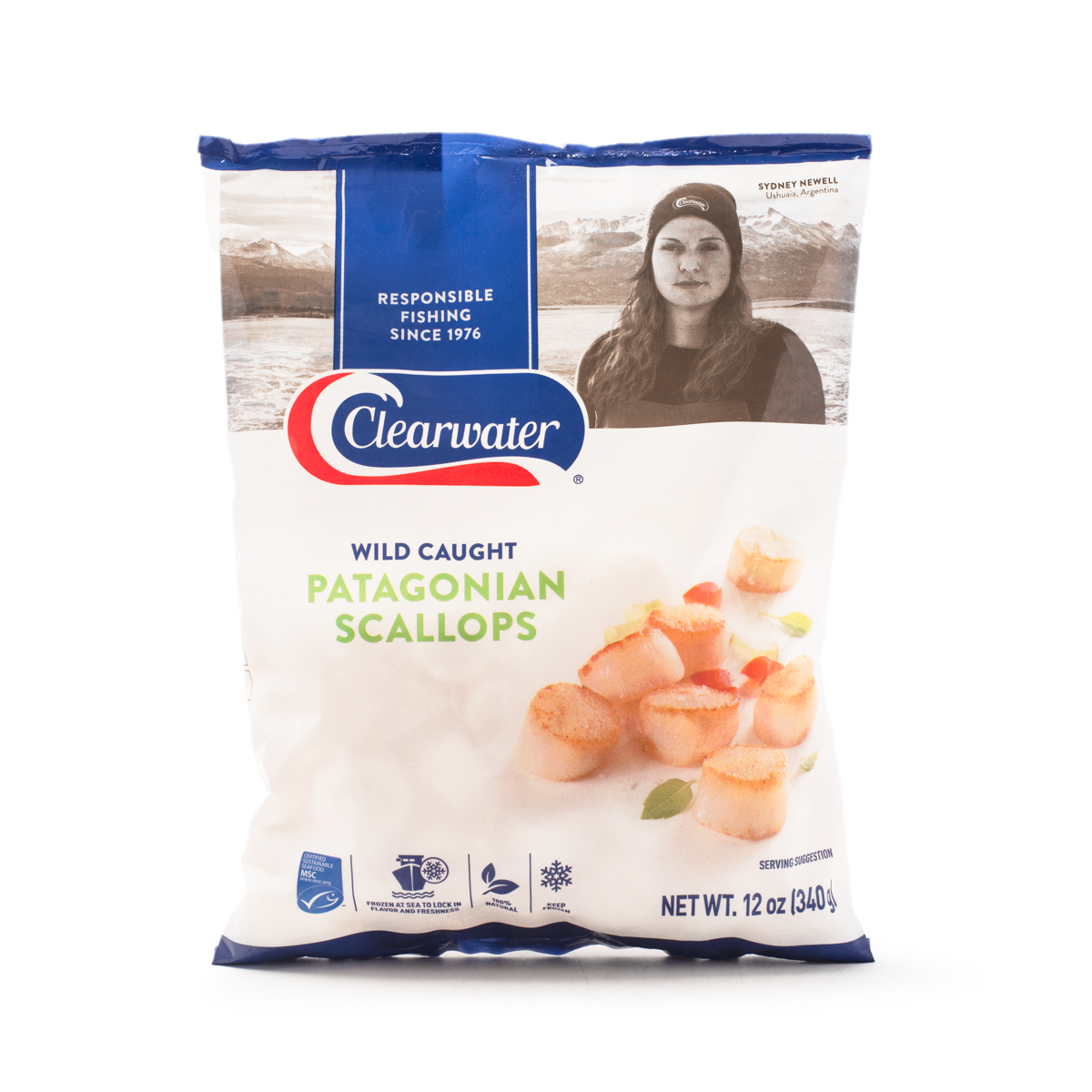 Get Clear Water Patagonia Natural Bay Scallop 80/150ct Delivered Weee