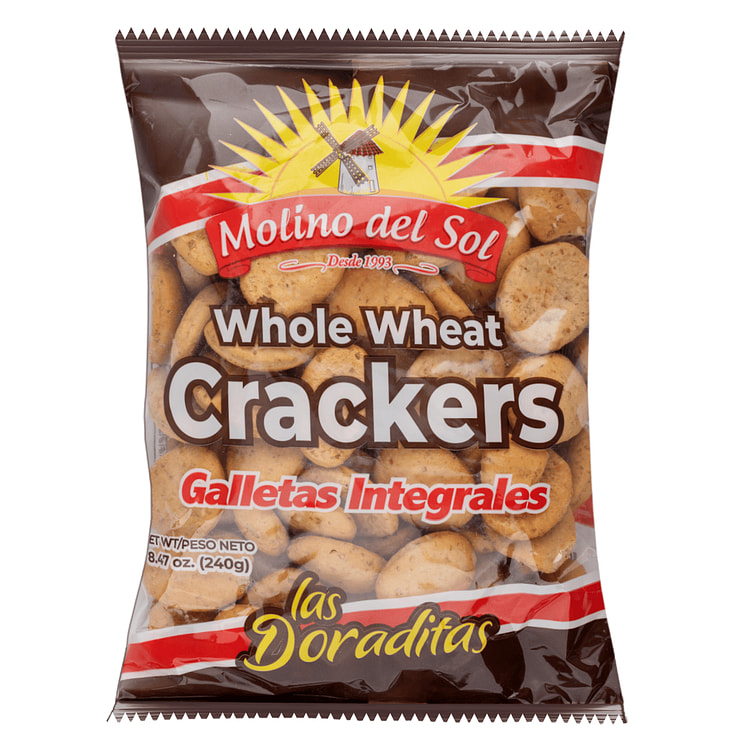Molino Del Sol Whole Wheat Crackers 8.47 oz