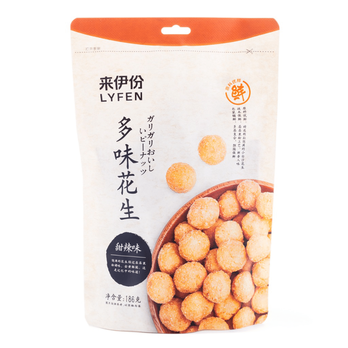 来伊份 多味花生 甜辣味 186 克*30 包