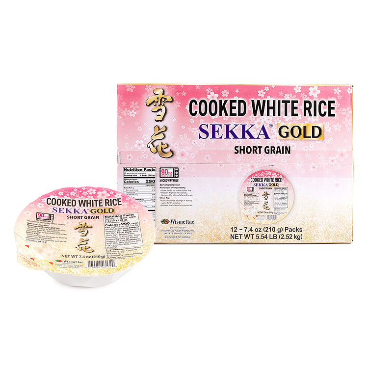 Sekka Gold Microwavable White Rice (Short Grain) 12p 5.54 lb