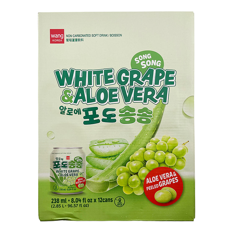 WANG White Grape and Aloe Vera Juice 238 毫升*12 罐